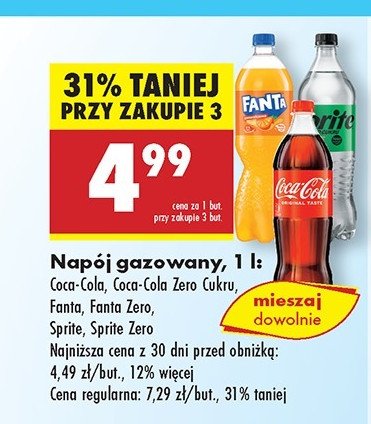Napój Sprite zero promocja w Biedronka