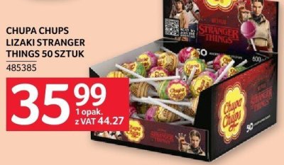 Słodycze Chupa Chups lizaki Stranger Things 50 sztuk promocja w Selgros