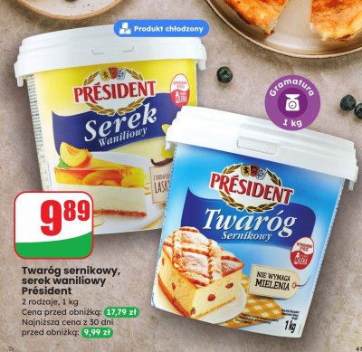 Twaróg sernikowy Président promocja w Dino