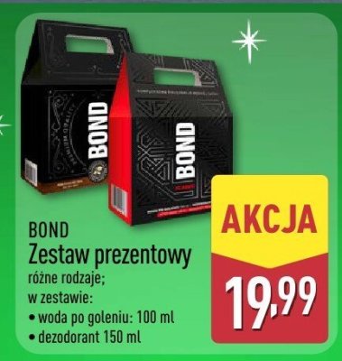 Zestaw prezentowy Bond różne rodzaje promocja w Aldi