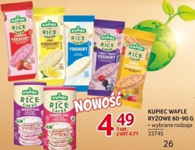Wafle ryżowe Kupiec 60-90 g wybrane rodzaje promocja w Selgros