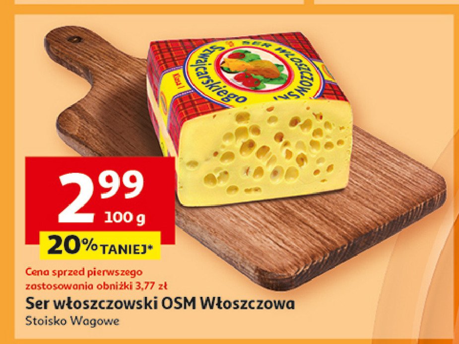 Ser typu szwajcarskiego Włoszczowa promocja w Auchan