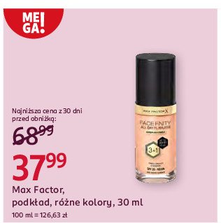 Podkład w płynie c40 light ivory MAX FACTOR FACEFINITY ALL DAY FLAWLESS promocja w Rossmann