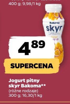 Jogurt pitny skyr Bakoma promocja w Netto