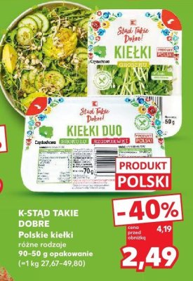 Polskie kiełki różne rodzaje K-Stąd Takie Dobre promocja w Kaufland