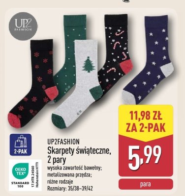 Skarpety świąteczne 2 pary promocja w Aldi