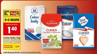 Cukier biały 1kg  promocja w Biedronka