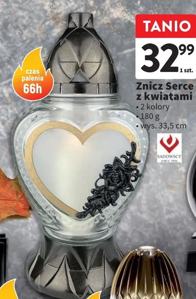 Znicz serce 66h 150g Sadowscy since 1994 promocja w Intermarche