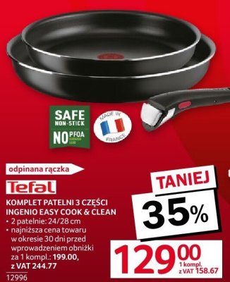 KOMPLET PATELEK 2 CZĘŚCI TEFAL INGENIO EASY COOK & CLEAN promocja w Selgros