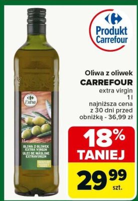 Oliwa z oliwek CARREFOUR extra virgin promocja w Carrefour