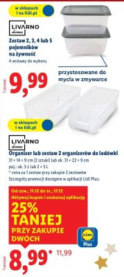 Zestaw 2, 3, 4 lub 5 pojemników na żywność LIVARNO home promocja w Lidl