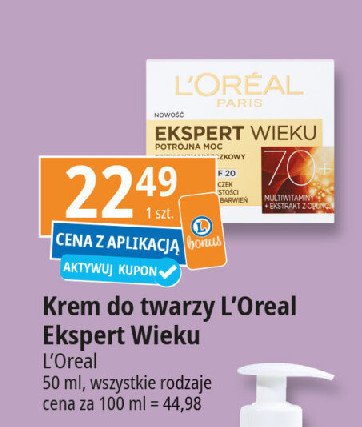 Krem do twarzy na dzień L'oreal ekspert wieku 70+ promocja