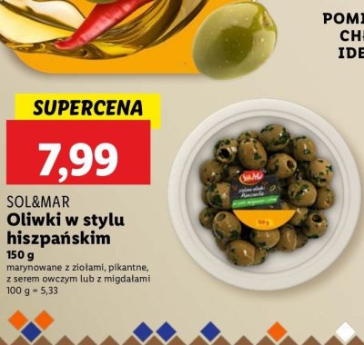 Oliwki zielone bez pestek z serem iberico Sol&mar promocja