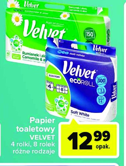Papier toaletowy ecoroll Velvet promocja