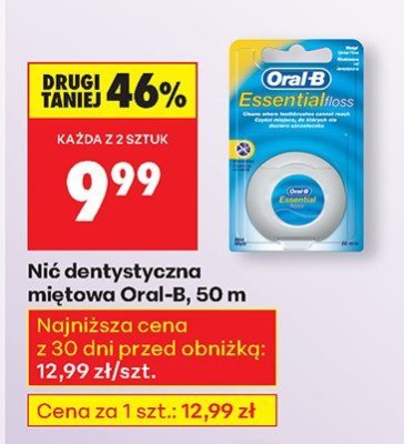 Nić dentystyczna miętowa  promocja w Biedronka