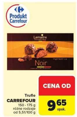 Trufle CARREFOUR Lemaitre Noir promocja w Carrefour Market