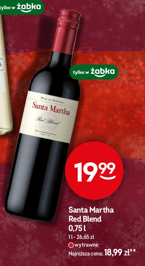 Wino Santa martha red blend promocja