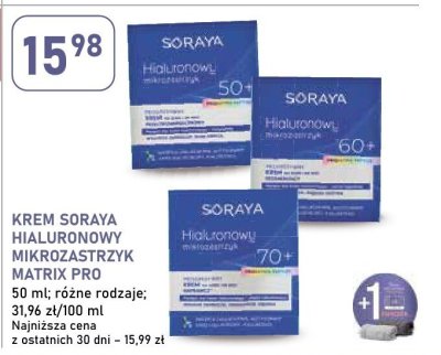 Krem SORAYA HIALURONOWY MIKROZASTRZYK MATRIX PRO promocja w Stokrotka