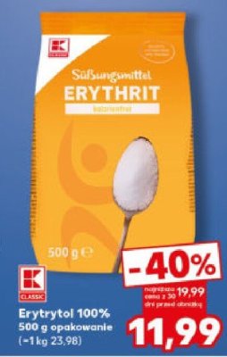 Erytrytol 100% promocja w Kaufland