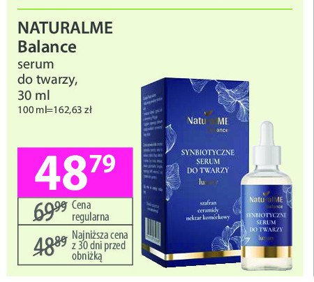 Serum do twarzy balance Naturalme promocja w Hebe