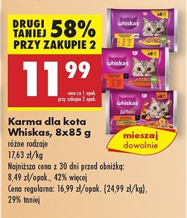 Potrawka w galaretce z wołowiną Whiskas promocja w Biedronka