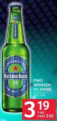 Piwo Heineken 0% 500 ml promocja w Selgros