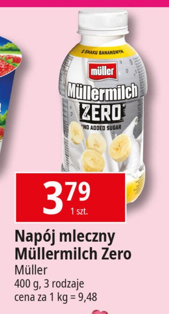 Napój mleczny bananowy MULLERMILCH ZERO promocja