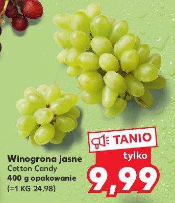 Winogrona jasne bezpestkowe cotton candy promocja w Stokrotka