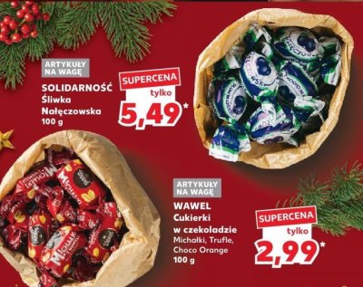Cukierki w czekoladzie Michałki, Trufle, Choco Orange WAWEL promocja w Kaufland