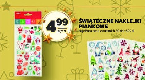 Naklejki piankowe świąteczne promocja w Stokrotka