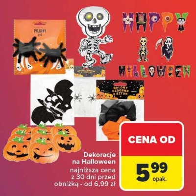 Dekoracje na Halloween Carrefour promocja w Carrefour