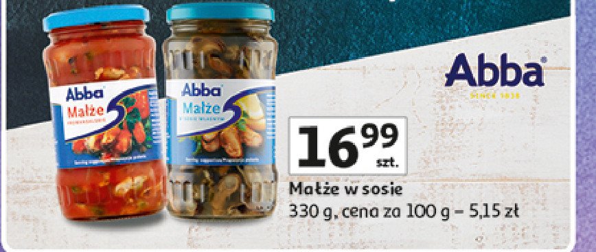 Małże w sosie własnym Abba promocja w Auchan