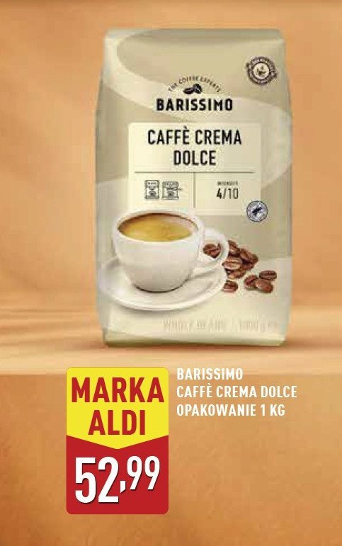 Kawa Barissimo caffe crema dolce promocja