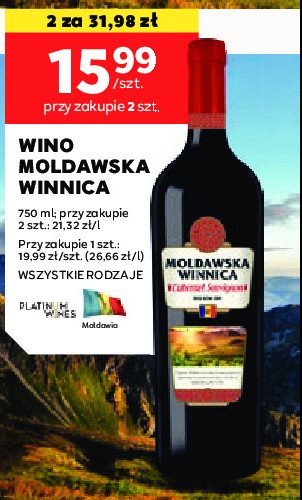 Wino czerwone połwytrawne Mołdawska dolina cabernet sauvignon promocja