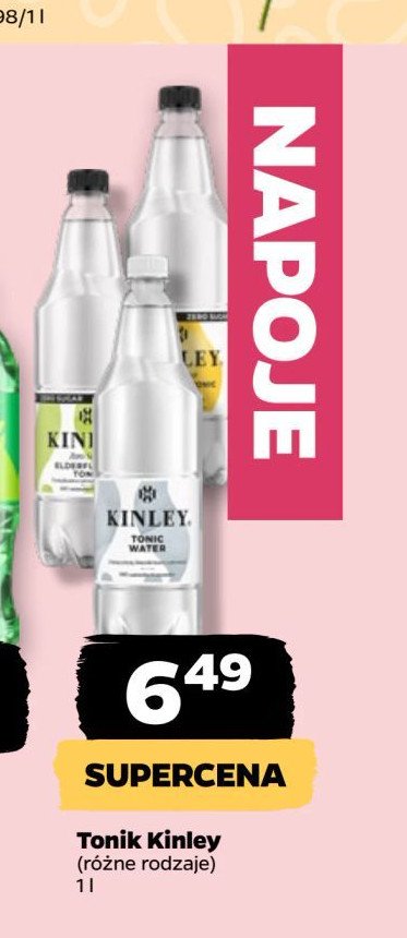 Napój elderflower zero Kinley promocja