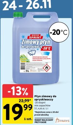 Płyn zimowy do spryskiwaczy -20°C WINTER SPRINT promocja w Intermarche