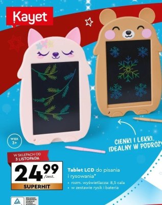 Tablet LCD do pisania i rysowania promocja w Biedronka