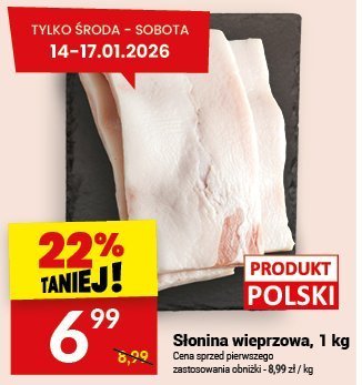 Słonina wieprzowa, 1 kg promocja w Twój Market