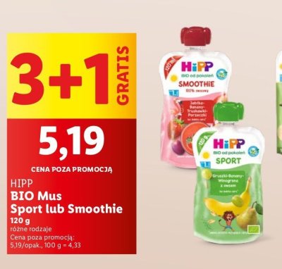 Mus gruszki-banany-winogrona Hipp hippis sport promocja