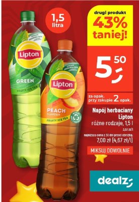 Napój herbaciany Lipton różne rodzaje 1,5 l promocja w Dealz