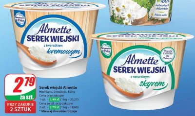Serek wiejski z twro偶kiem kremowym Hochland almette promocja
