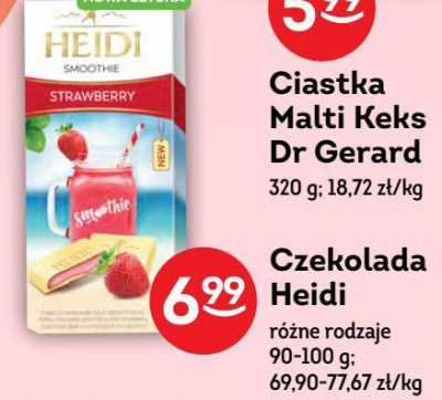 Czekolada strawberry smoothie Heidi promocja