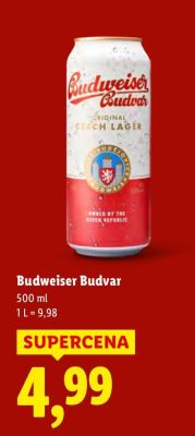 Piwo Budweiser Budvar promocja w Lidl