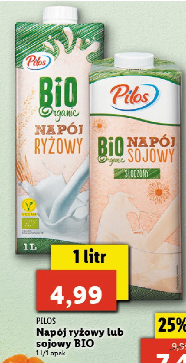Napój sojowy Pilos bio organic (Lidl) promocja