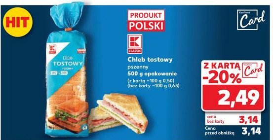 Chleb pszenny K-classic promocja w Kaufland