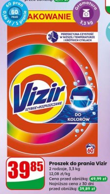 Proszek do prania Vizir do kolorów promocja w Dino