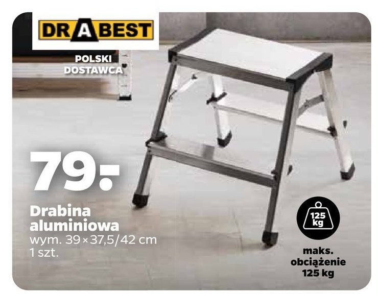 Drabina aluminiowa 2-stopniowa promocja