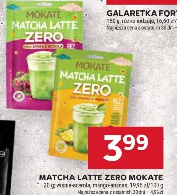 Matcha Latte Zero wiśnia-acerola promocja w Stokrotka