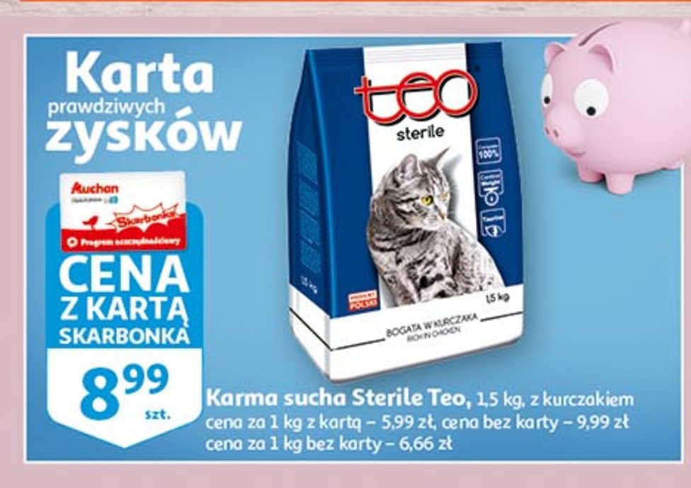 Karma dla kota sterile Teo promocja