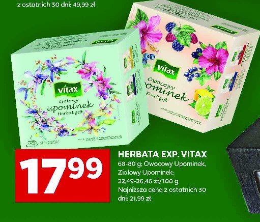 Zestaw herbat owocowy upominek VITAX ZESTAW promocja w Stokrotka